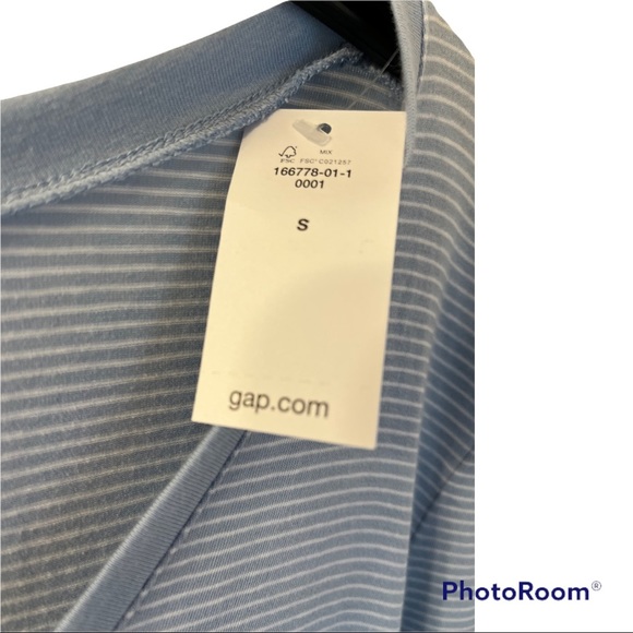 Gap Maternity Pure Body Striped Top Blue and White NWT - Picture 5 of 6